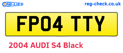 FP04TTY are the vehicle registration plates.