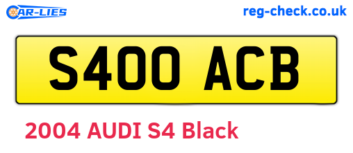 S400ACB are the vehicle registration plates.