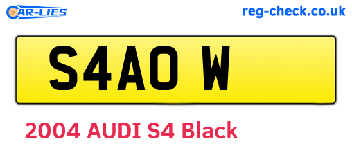 S4AOW are the vehicle registration plates.