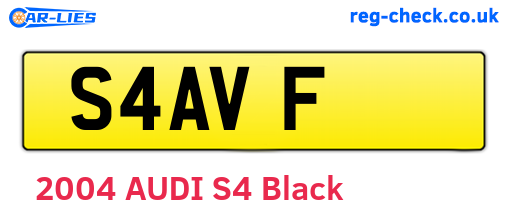 S4AVF are the vehicle registration plates.
