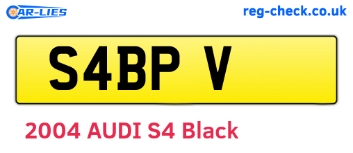 S4BPV are the vehicle registration plates.