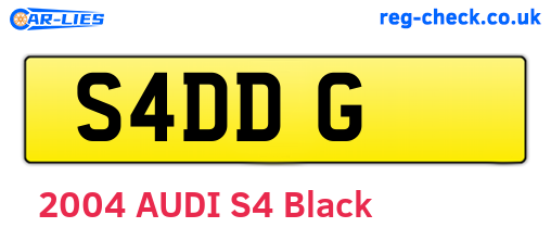 S4DDG are the vehicle registration plates.