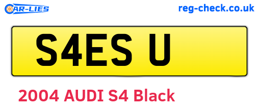 S4ESU are the vehicle registration plates.