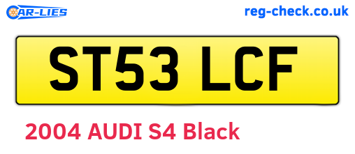ST53LCF are the vehicle registration plates.