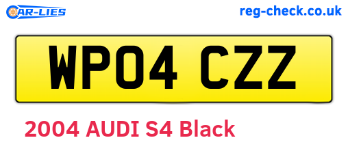 WP04CZZ are the vehicle registration plates.