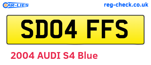 SD04FFS are the vehicle registration plates.