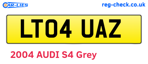 LT04UAZ are the vehicle registration plates.