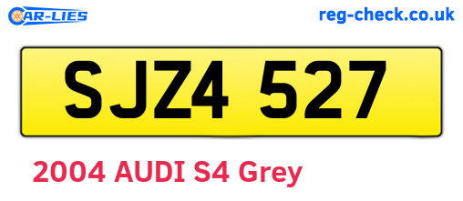 SJZ4527 are the vehicle registration plates.