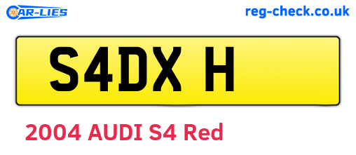 S4DXH are the vehicle registration plates.