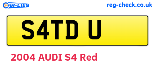 S4TDU are the vehicle registration plates.