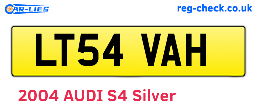 LT54VAH are the vehicle registration plates.