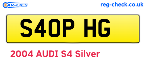 S40PHG are the vehicle registration plates.