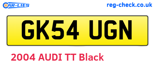 GK54UGN are the vehicle registration plates.