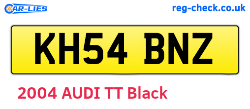 KH54BNZ are the vehicle registration plates.