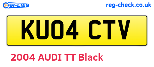KU04CTV are the vehicle registration plates.