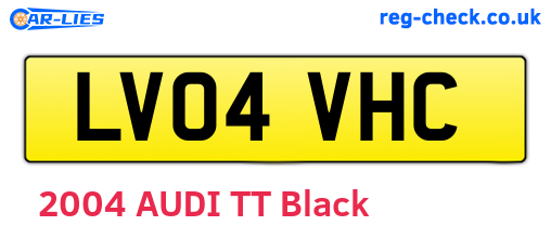 LV04VHC are the vehicle registration plates.