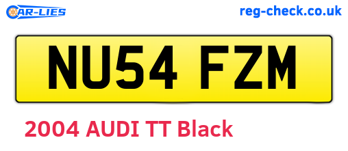 NU54FZM are the vehicle registration plates.