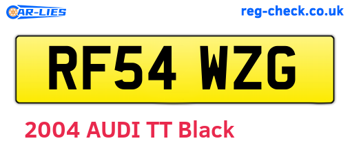 RF54WZG are the vehicle registration plates.