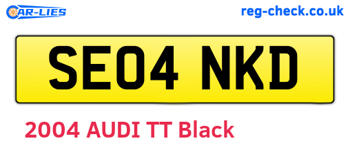 SE04NKD are the vehicle registration plates.