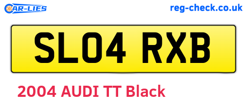 SL04RXB are the vehicle registration plates.