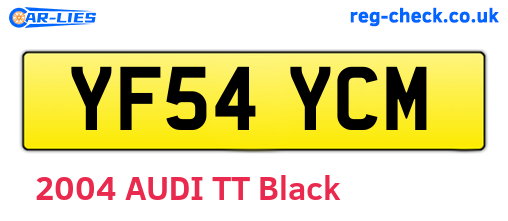 YF54YCM are the vehicle registration plates.