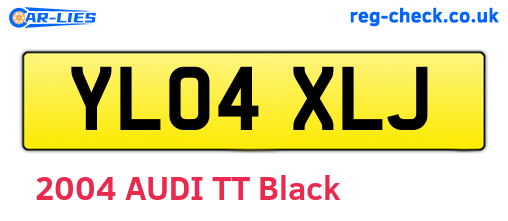 YL04XLJ are the vehicle registration plates.