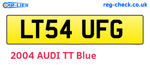 LT54UFG are the vehicle registration plates.