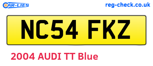 NC54FKZ are the vehicle registration plates.