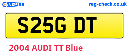 S25GDT are the vehicle registration plates.