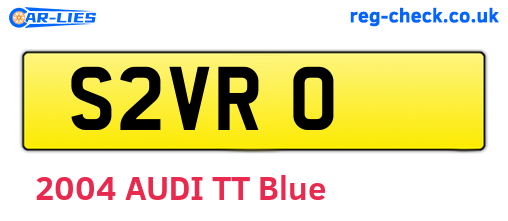S2VRO are the vehicle registration plates.
