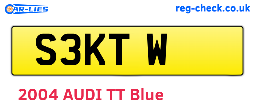 S3KTW are the vehicle registration plates.