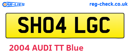 SH04LGC are the vehicle registration plates.