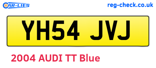 YH54JVJ are the vehicle registration plates.