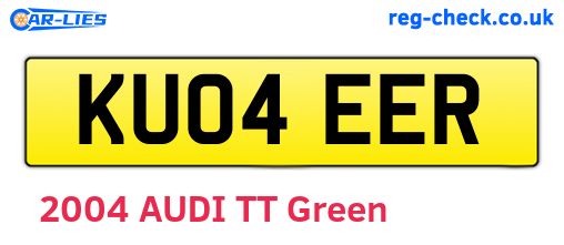 KU04EER are the vehicle registration plates.