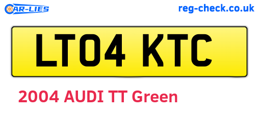 LT04KTC are the vehicle registration plates.