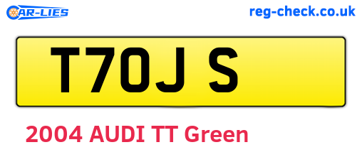 T7OJS are the vehicle registration plates.