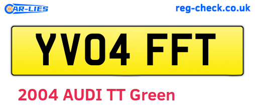 YV04FFT are the vehicle registration plates.