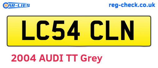 LC54CLN are the vehicle registration plates.