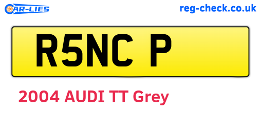 R5NCP are the vehicle registration plates.