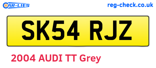 SK54RJZ are the vehicle registration plates.