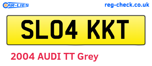 SL04KKT are the vehicle registration plates.