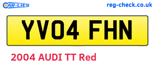 YV04FHN are the vehicle registration plates.