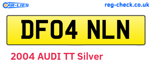 DF04NLN are the vehicle registration plates.