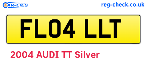 FL04LLT are the vehicle registration plates.