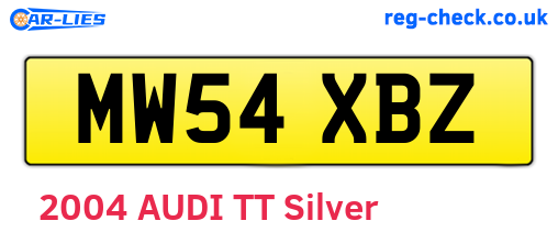 MW54XBZ are the vehicle registration plates.