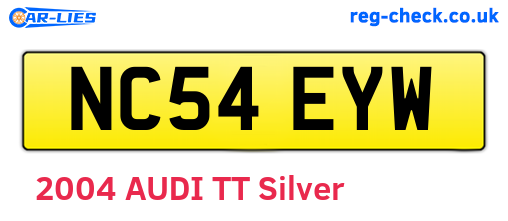 NC54EYW are the vehicle registration plates.