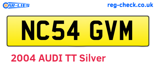 NC54GVM are the vehicle registration plates.