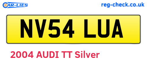NV54LUA are the vehicle registration plates.