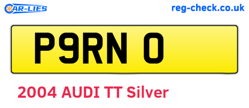 P9RNO are the vehicle registration plates.