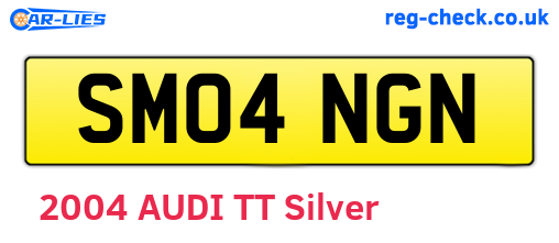 SM04NGN are the vehicle registration plates.